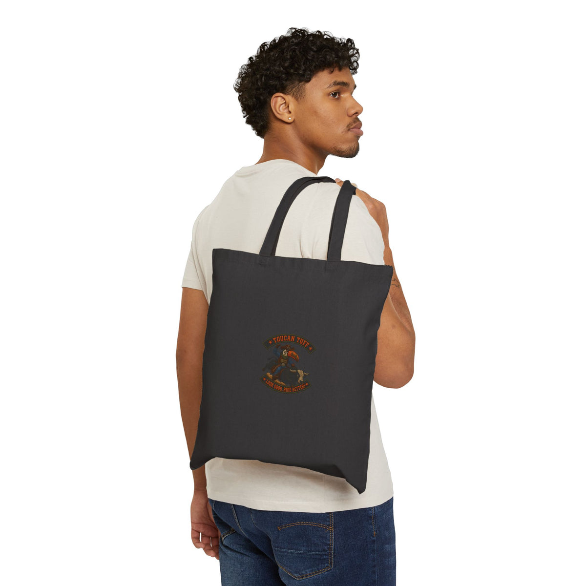 Tote Bag - Vintage Rodeo Cowboy Graphic Canvas Tote