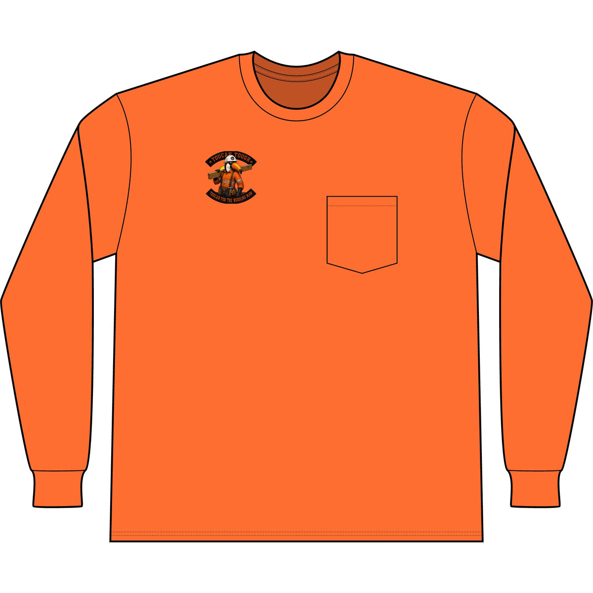 TOUCAN TUFF - Workwear Pro Long Sleeve Pocket Tee. TOUCAN FOR THE WORKING MAN