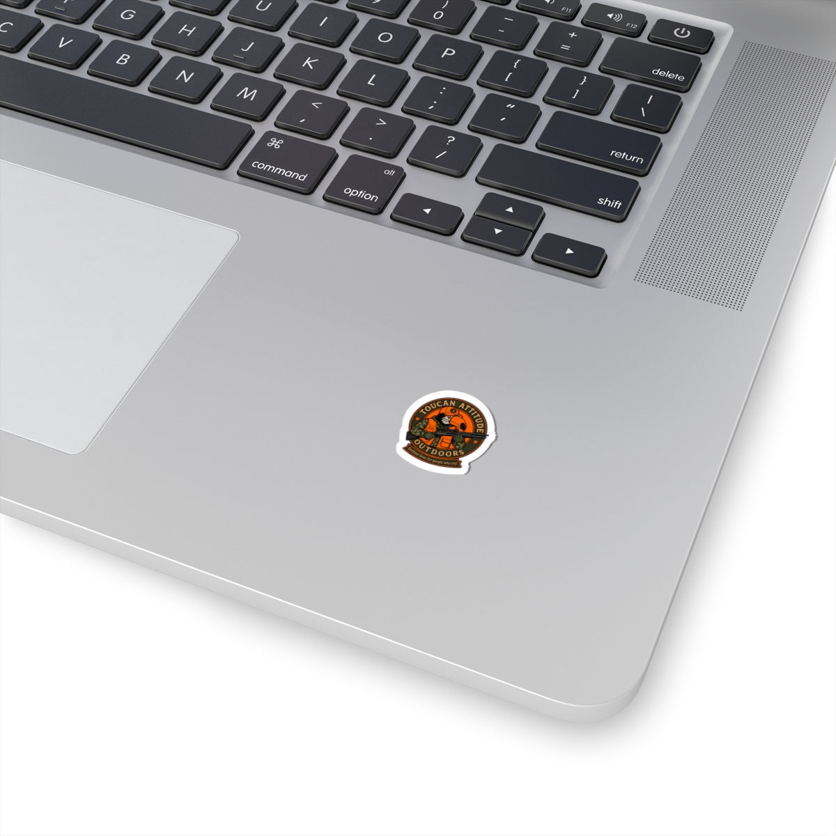 Toucan Attitude Outdoors Kiss-Cut Sticker — Retro Adventure Emblem